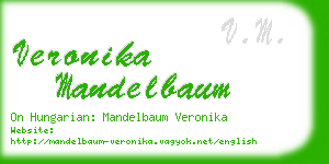 veronika mandelbaum business card